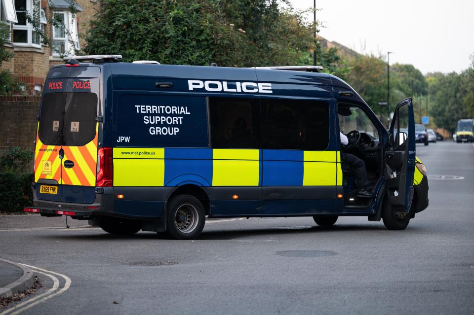 Police in the Chiswick area in west London as the hunt for terror suspect Daniel Khalife enters its fourth day. Picture date: Saturday September 9, 2023.