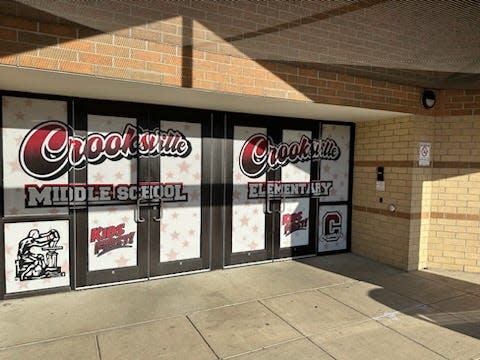 Crooksville Exempted Schools were awarded a $300,000 safety grant through the Ohio K-12 School Safety Grant Program. Door covers are one of several security measures currently used by the district.