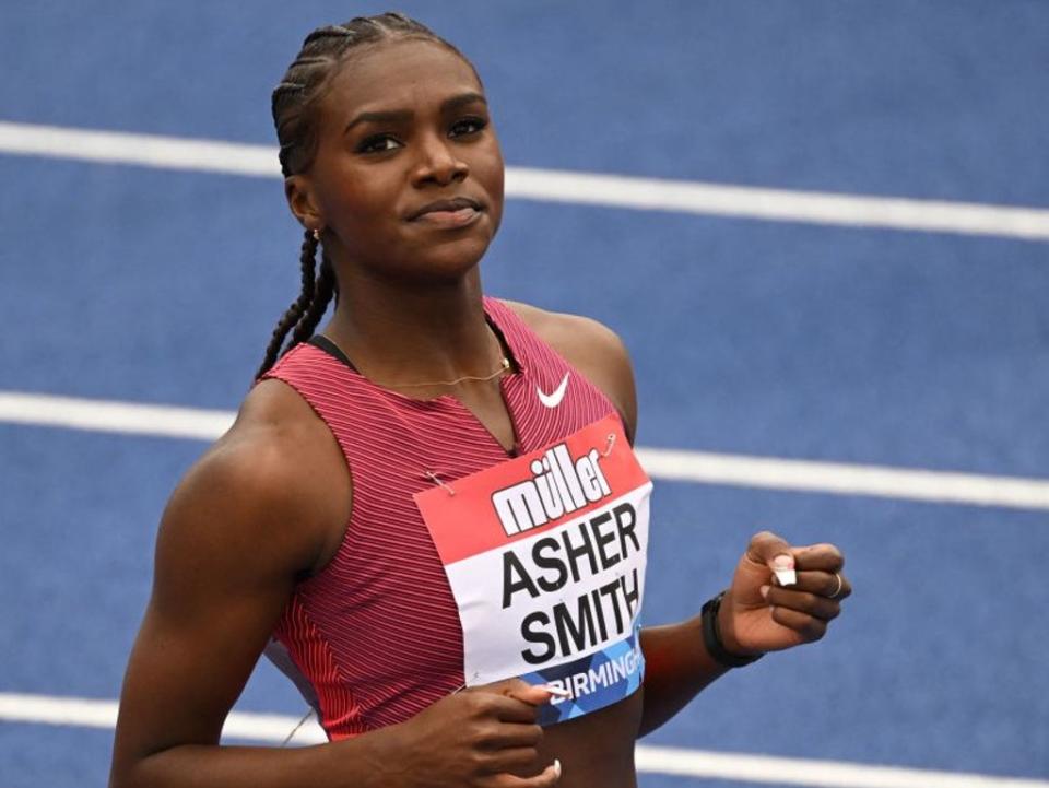 Dina Asher-Smith wins the 100m (AFP via Getty Images)