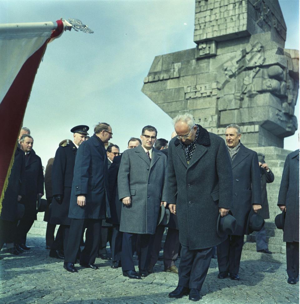 Strougal joins a Czech delegation at a ceremony to commemorate the Battle of Westerplatte, the first battle of the Second World War - PAP/Alamy