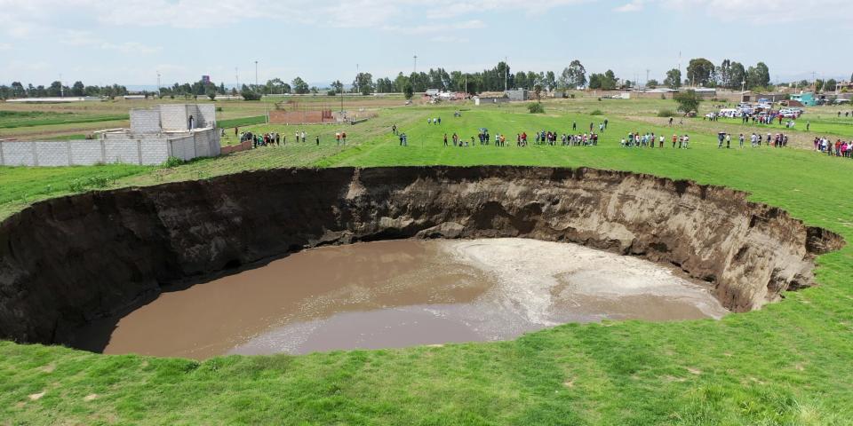 A sinkhole in rural Puebla, Mexico.