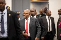 Former South African President Jacob Zuma arrives to appear before the Commission of Inquiry into State Capture in Johannesburg