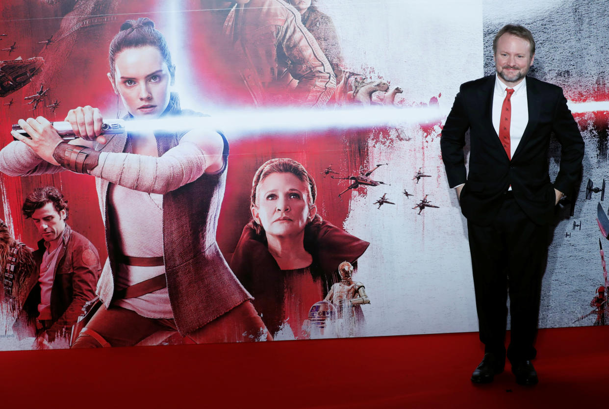 Director Rian Johnson attends a promotional event of the movie "Star Wars: The Last Jedi" in Tokyo, Japan December 6, 2017. REUTERS/Kim Kyung-Hoon