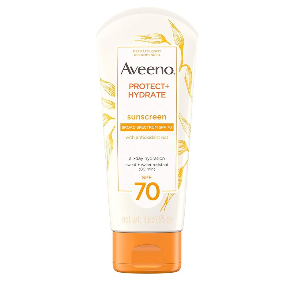 Aveeno Protect + Hydrate Sunscreen SPF 70 (Photo: Amazon)