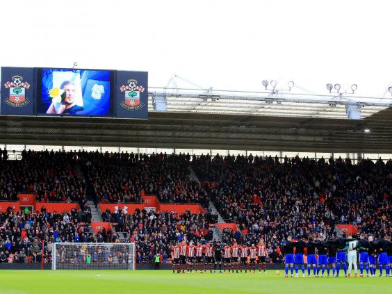 A tribute was paid to Sala on Saturday (PA)