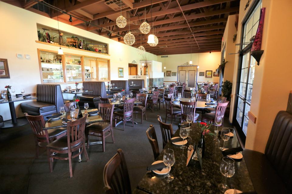 Interior dining area at the D.H. Lescombes Winery and Bistro on April 26, 2019.