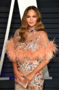 <p>Chrissy Teigen is famed for her social media tricks and back in 2017, graced the headlines after joking about having plastic surgery. Although the former model did admit to having liposuction. “I had my armpit sucked out,” she <a rel="nofollow noopener" href="https://www.harpersbazaar.com/beauty/makeup/a9610860/chrissy-teigen-admits-plastic-surgery/" target="_blank" data-ylk="slk:said" class="link ">said</a>. <em>[Photo: Getty]</em> </p>