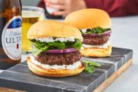 <p>These Greek(ish) lamb burgers are full of flavour and we're particularly fond of the feta yoghurt sauce.</p><p>Get the <a href="https://www.delish.com/uk/cooking/recipes/a32152559/lamb-burger-recipe/" rel="nofollow noopener" target="_blank" data-ylk="slk:Lamb Burgers;elm:context_link;itc:0;sec:content-canvas" class="link ">Lamb Burgers</a> recipe. </p>