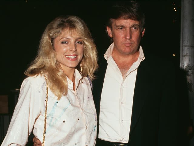 <p>Vinnie Zuffante/Getty</p> Donald Trump and Marla Maples attend an event, circa 1992 in New York City.
