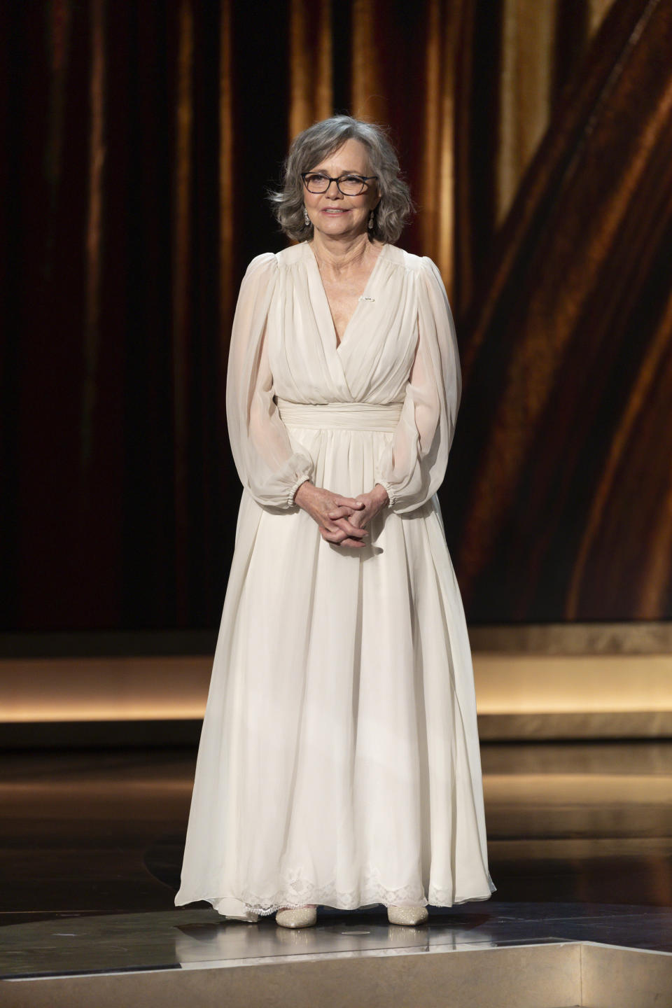 sally giving her speech on stage