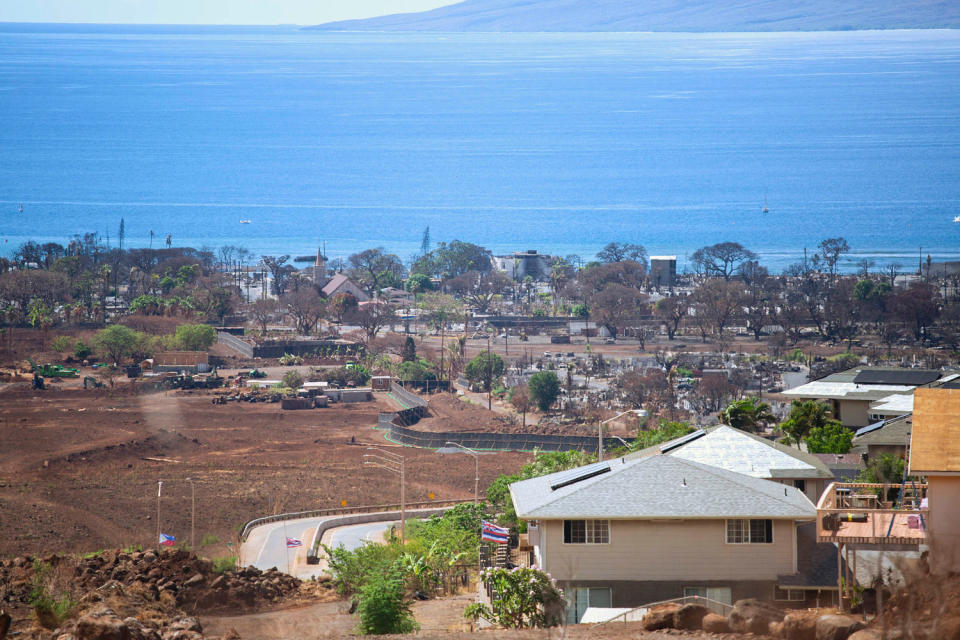 As Lahaina, Hawaii, recovers from the wildfires, survivors say they are experiencing depression and suicidal thoughts, among other symptoms of trauma.  (Marie Eriel Hobro for NBC News)