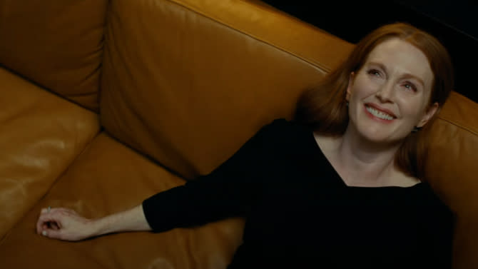 Julianne moore stars in Sharper. Image via Apple TV+