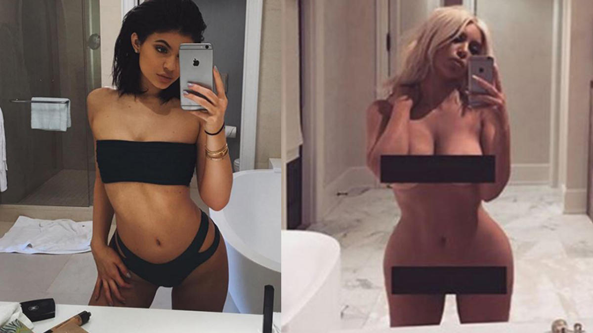 Kylie Jenner Copies Kim's Nude Selfie & Cuddles Up With Tyga In Orlando