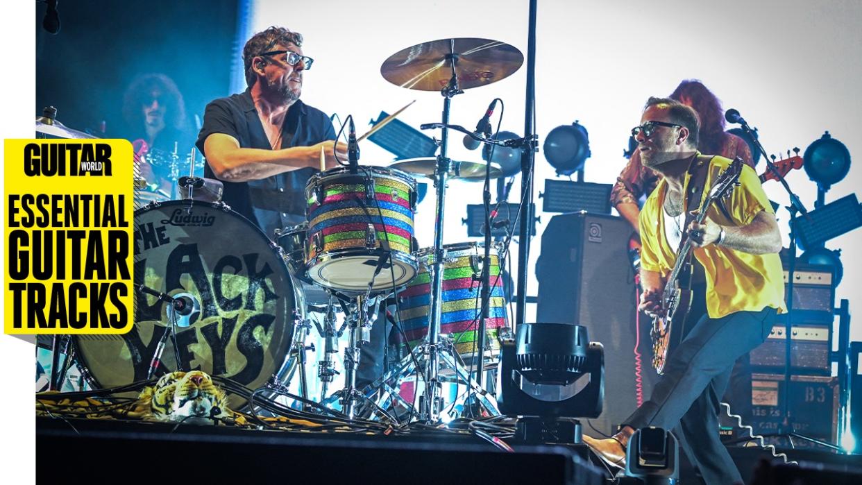  The Black Keys' Patrick Carney (left) and Dan Auerbach perform onstage at the Audacy Riptide Music Festival in Fort Lauderdale Beach, Florida on December 2, 2023. 