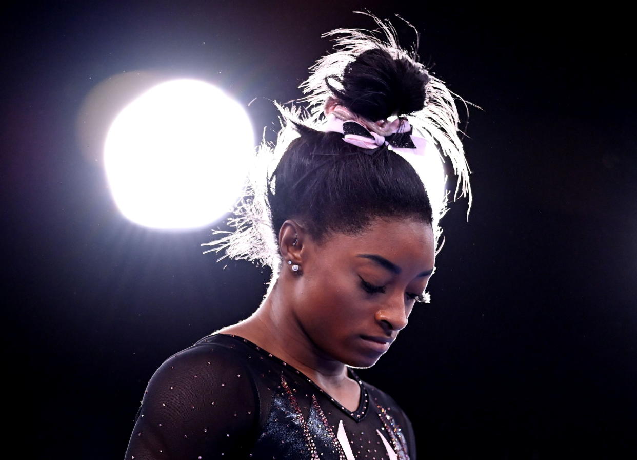 "Tengo que centrarme en mi salud mental", alegó Simone Biles, considerada la mejor gimnasta del mundo, para justificar su inesperado abandono de los Juegos Olímpicos. (Foto: Reuters)