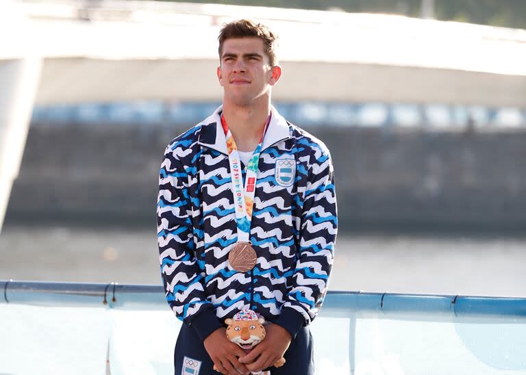 Valentín Rossi es el único palista argentino que ganó una medalla olímpica en la historia del deporte: obtuvo la de bronce en los Juegos de la Juventud Buenos Aires 2018.