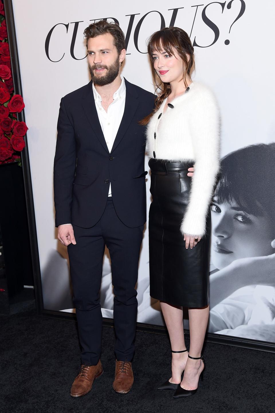 Dakota Johnson and Jamie Dornan 'Fifty Shades of Grey' fan screening 2015