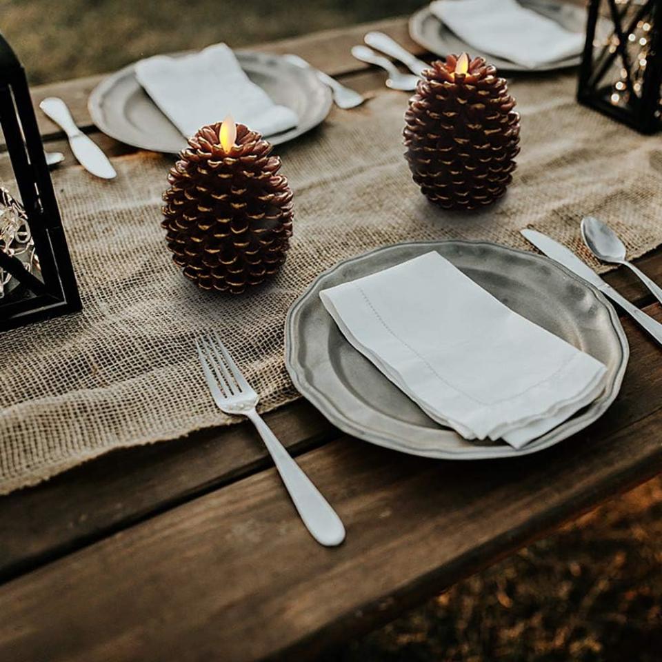 LED Pinecone Candles