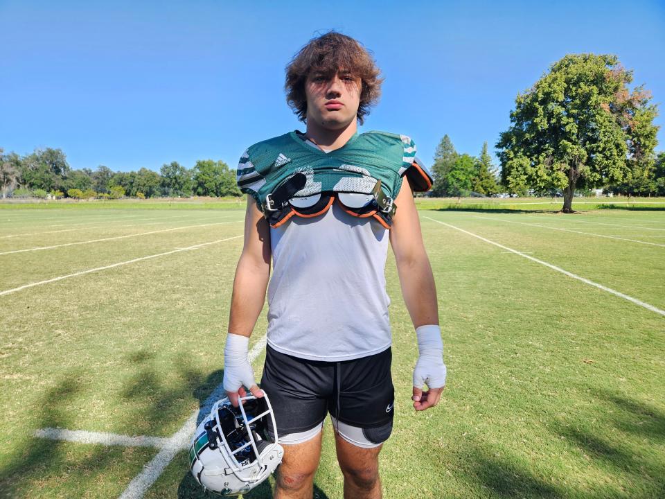 Shasta College sophomore defensive lineman Braden Rohde from Eugene, Oregon.