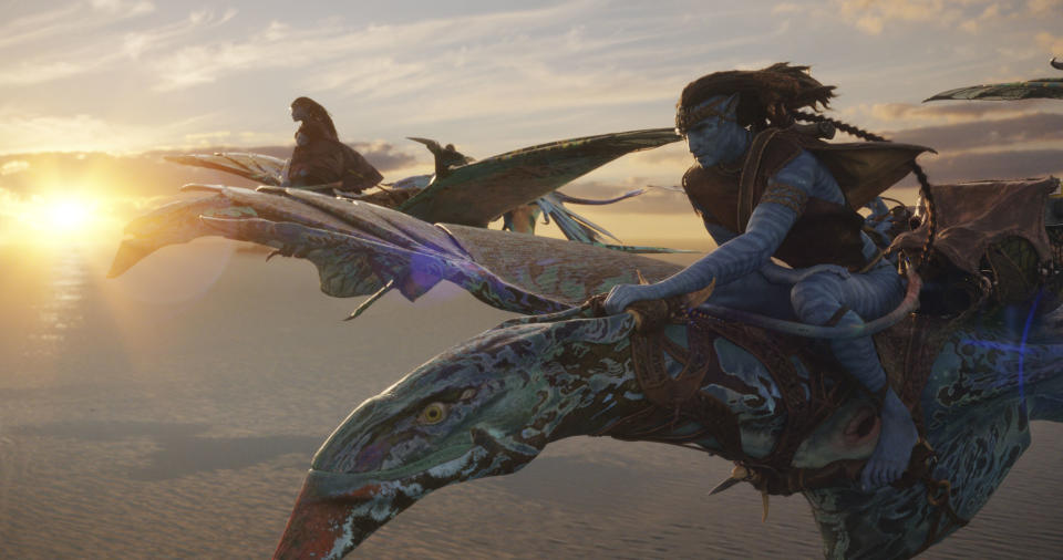 Neytiri and Jake Sully in Avatar: The Way of Water