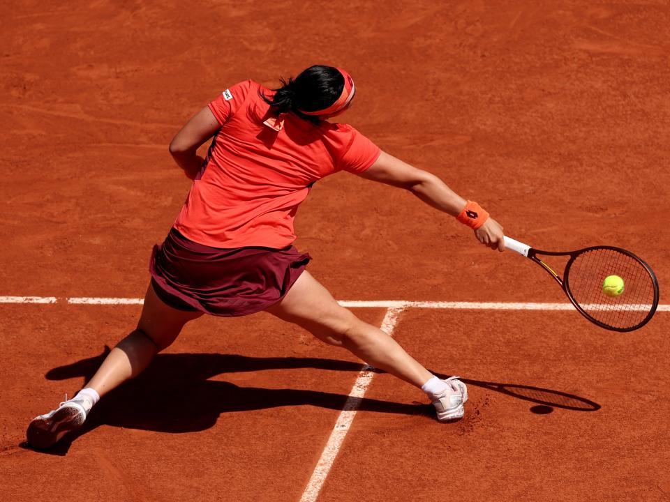 Ons Jabeur is showing off her full range of strokes to charge towards the second round (Getty Images)