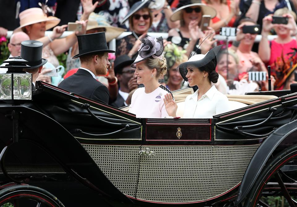 Did the Duchess of Sussex break with royal protocol by not wearing her pin [Photo: Getty]