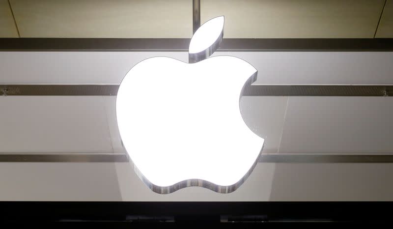 FILE PHOTO: Logo of U.S. technology company Apple is seen in Basel