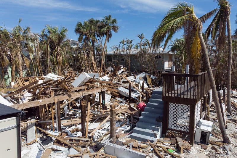 FILE PHOTO: Almost one month later, Floridians continue to deal with Ian aftermath, in Fort Myers Beach