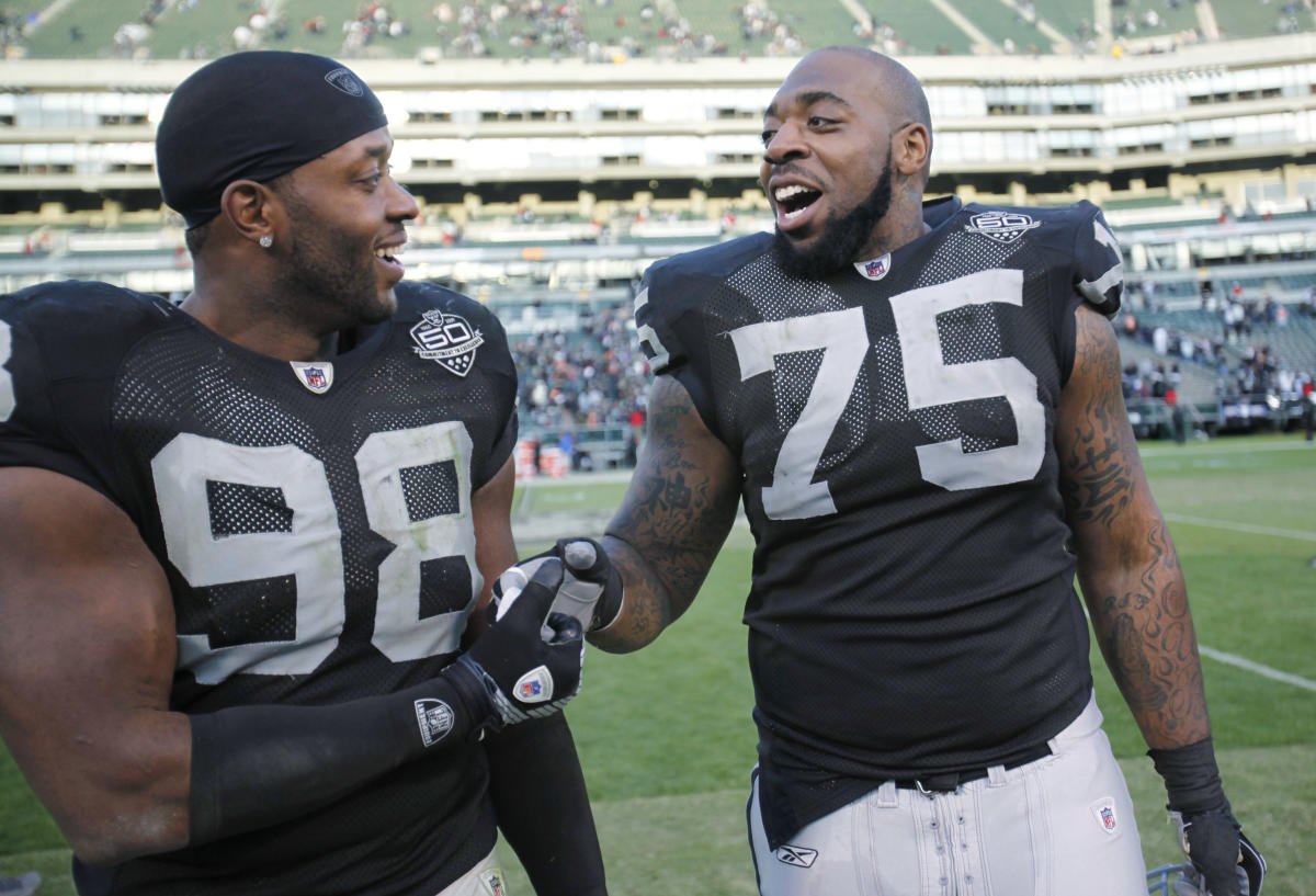 Oakland Raiders' Mario Henderson (75) during game action at the