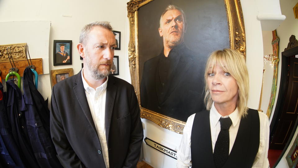 Zoe Ball pictured with Alex Horne on Taskmaster. (Channel 4)