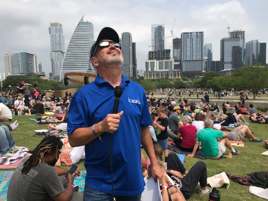 Total eclipse watch party at the Long Center in Austin on April 8. (KXAN Photo/Ed Zavala)