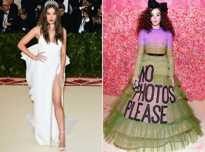 Hailees Met Gala-Looks von 2018 und 2019. Fotos: Getty