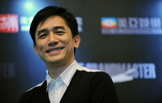 Leung is all smiles at the Singapore press conference for The Grandmaster (ROSLAN RAHMAN / AFP)