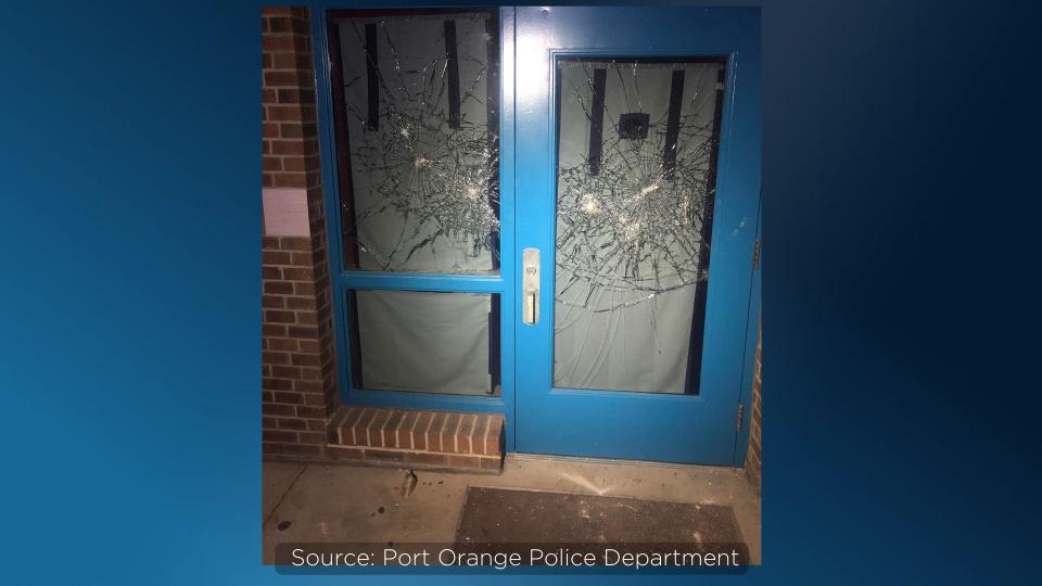 Police say the vandals smashed windows while trying to get into the main building on Taylor Rd. just after 2 a.m. Sunday morning.