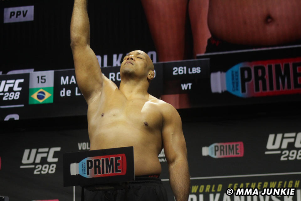 Marcos Rogerio de LIma UFC 298 ceremonial weigh-ins
