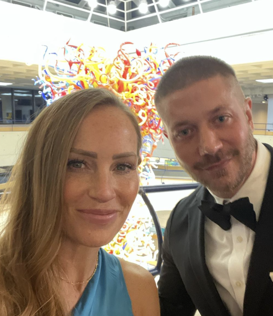 Mina Starsiak Hawk and husband Steve Hawk snap selfie