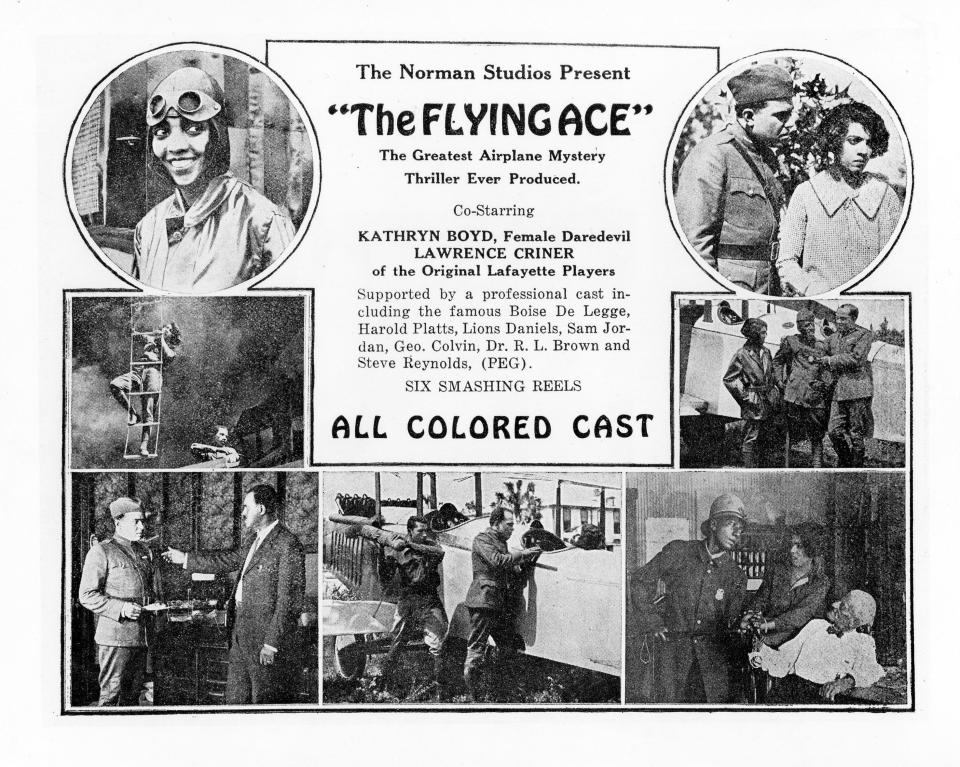 The poster for "The Flying Ace," a 1926 film produced at Norman Studios in Jacksonville