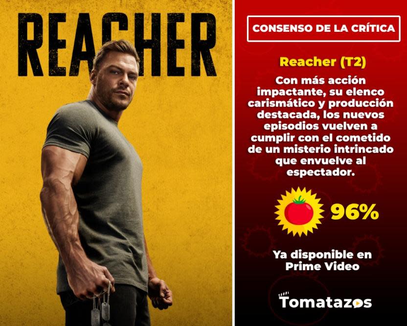 Calificación de la crítica de Reacher 2 (Crédito: Tomatazos)