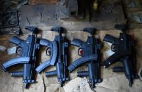 Replicas of Turkish and Bulgarian-made MP5 submachine guns, one of the most popular weapons in the world, are sold for just 7,000 rupees, or $67