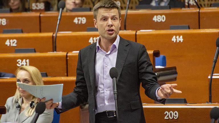 Aleksiy Goncharenko en el Parlamento de Ucrania