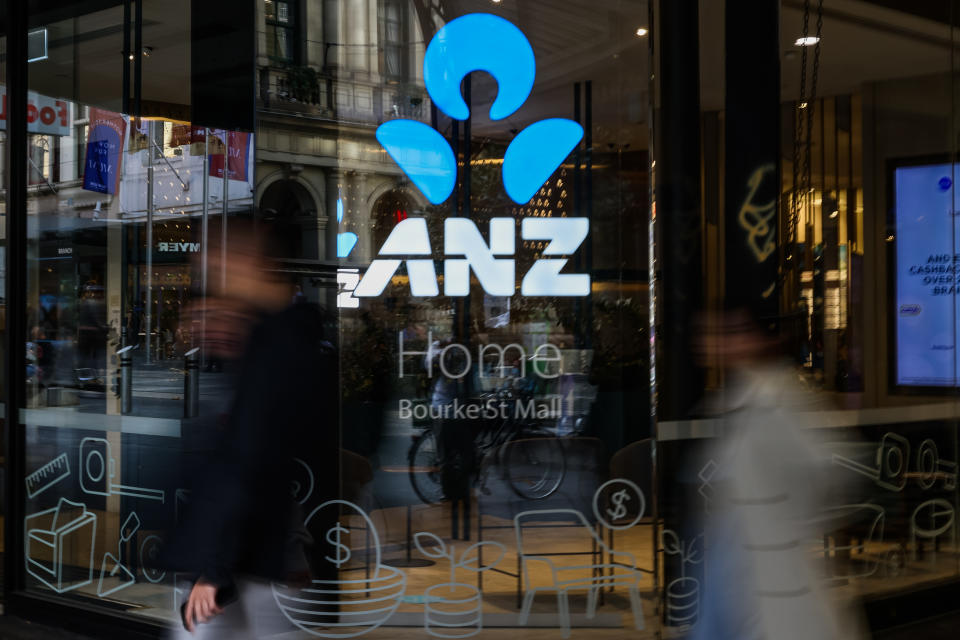 Exterior of ANZ bank.