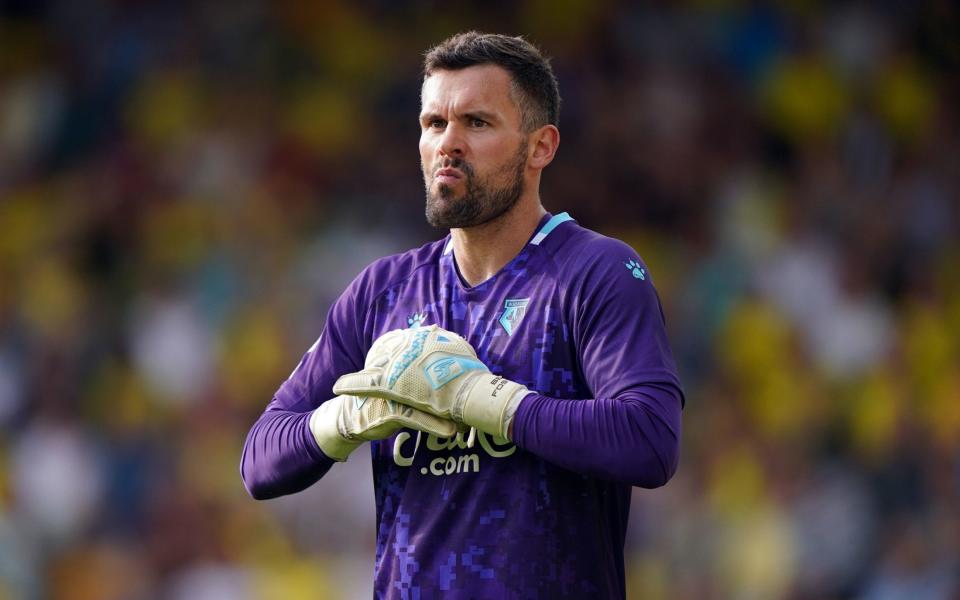 Watford goalkeeper Ben Foster during the Premier League match at Carrow Road, Norwich. Picture date: Saturday September 18, 202 - PA