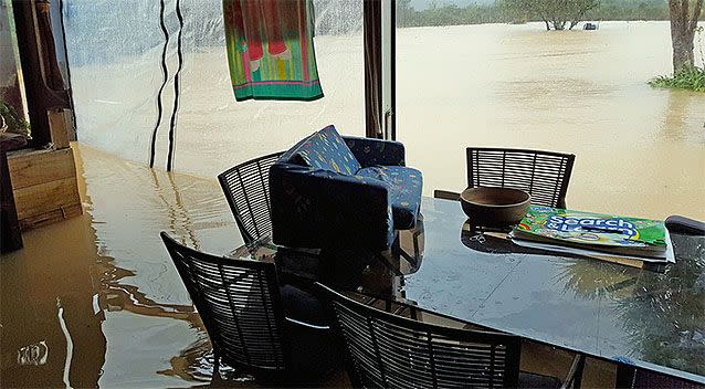 Neil Lamb's Coromandel home was flooded following the torrential downpour. Photo: Supplied / Neil Lamb