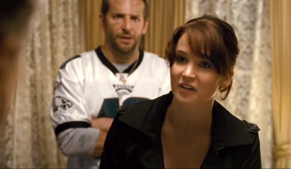 Bradley Cooper and Jennifer Lawrence in "Silver Linings Playbook"