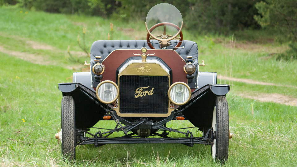 <p>Ford Motor Company sold its first Model A on July 23, 1903. By the beginning of October, the company had already turned a profit of $37,000. But it was 1908, the year the Model T launched, when the Blue Oval’s legacy as an automaker was really cemented in history. The car was basic, affordable and maintenance was simple for this rugged and durable machine. About 15 million Model T vehicles were built before production ended in May 1927.</p> <p>The Model T was a significant vehicle for Ford for many reasons beyond being the first true hit for the automaker. In 1913, Ford innovated the assembly line process for the T, cutting chassis assembly down from 12 1/2 hours to 1 1/2 hours, which changed the face of automotive manufacturing. By building the T quicker through the integrated moving assembly line, the price tag dropped from $850 to less than $300.</p>