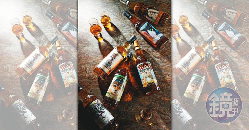 「醉貓Drunken Cat」系列是「馬可波羅窖藏實驗室」社團選桶的首發之作，兩桶來自Glentauchers，其他則來自Caol ila、Royal Brackla、Ardmore、Orkney等酒廠，其中幾支已經絕版。（3,300〜5,000元／瓶）