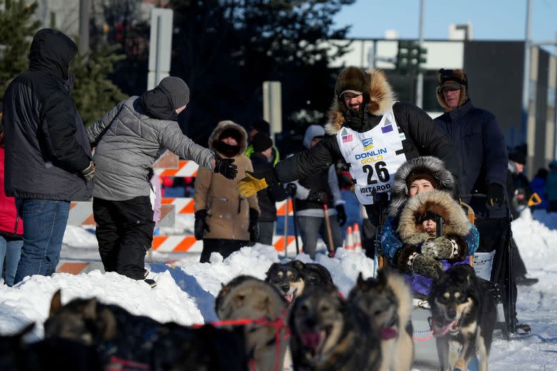 Ceremonial start of the 52nd Iditarod Trail Sled Dog Race in Anchorage