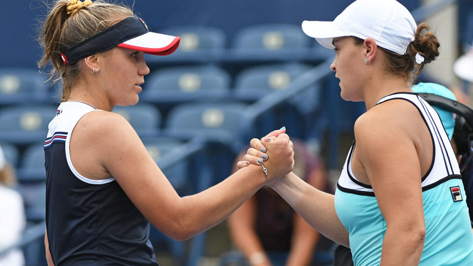 Sofia Kenin knocked Ash Barty out in the first round. (Photo by Gerry Angus/Icon Sportswire via Getty Images)