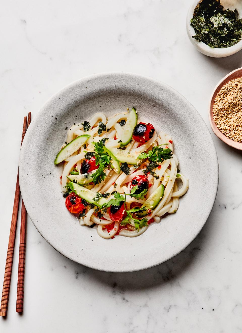 Cold Udon with Grapefruit Ponzu