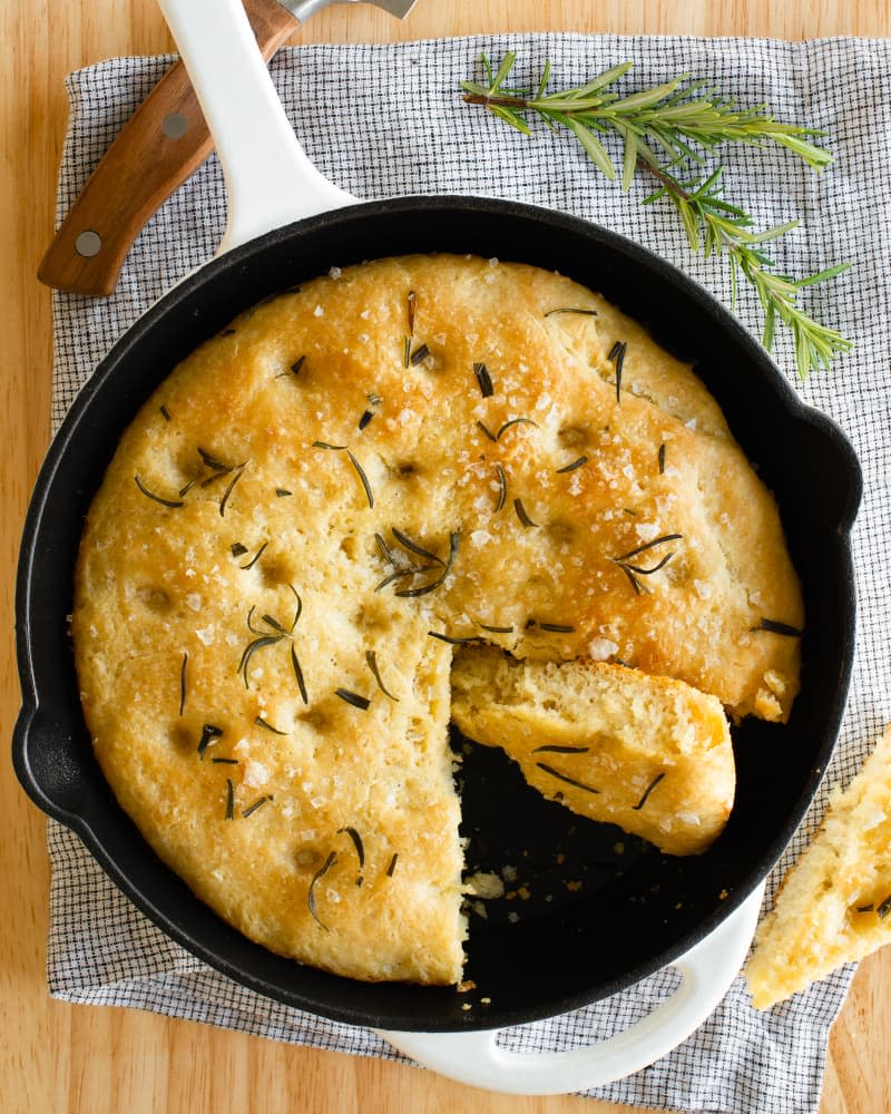 No-Knead Skillet Focaccia